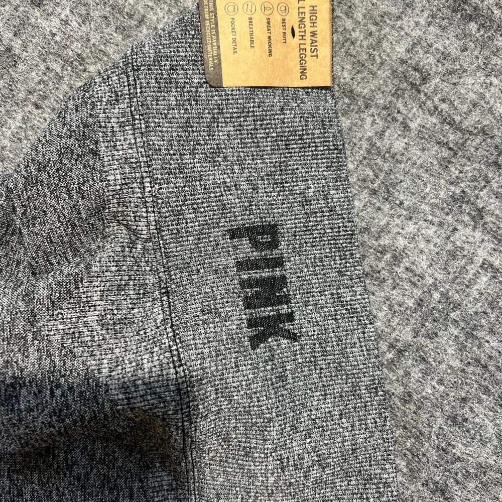 NWT PINK ACTIVE seamless leggings large victoria’s Secret‎ Gray full length